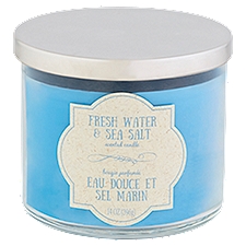Scented Candle, Fresh Water & Sea Salt, 14 Ounce