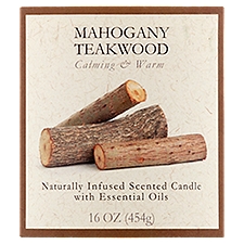 Mahogany Teakwood Scented, Candle, 16 Ounce