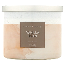Sanctuary Vanilla Bean Scented Candle, 14 oz, 14 Ounce