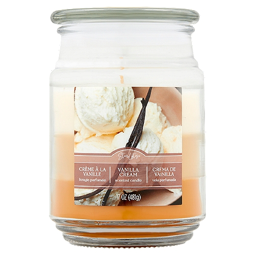 Star Lytes Vanilla Cream Scented Candle, 17 oz