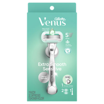 Gillette Venus Deluxe Smooth Sensitive Women's Razor Handle + 2 Blade