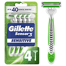 Gillette Sensor3 Sensitive Disposable Razors, 4 count