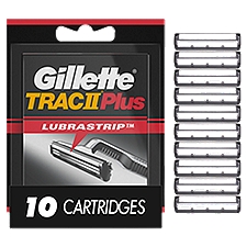 Gillette Tract II Plus Lubrastrip Cartridges, 10 count