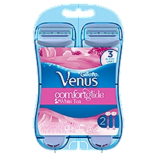 Gillette Venus Comfortglide White Tea, Disposable Razors and Gel Bars, 2 Each