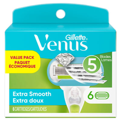 Gillette Venus Extra Smooth Cartridges Value Pack, 6 count