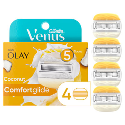 Gillette Venus Comfortglide Coconut Cartridges and Gel Bars, 4 count