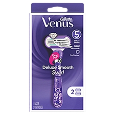 Gillette Venus Deluxe Smooth Swirl, Razor and Cartridges, 1 Each