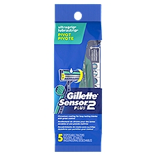 Gillette Sensor 2 Plus Disposable Razors, 5 count