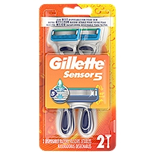 Gillette Sensor 5 Disposable, Razors, 2 Each