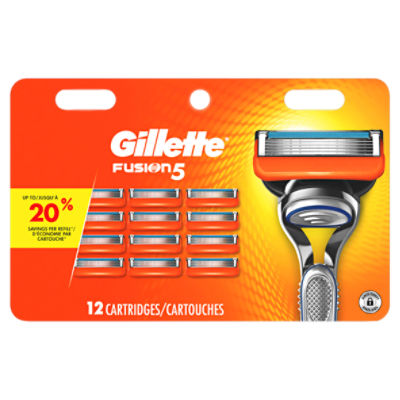 Gillette Fusion 5 Cartridges, 12 count - Fairway