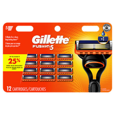 Gillette Fusion 5 Cartridges, 12 count ShopRite