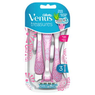 Gillette Venus Treasures Disposable Razors Design Edition, 3 count