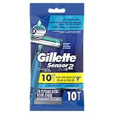 Gillette Sensor2 Plus Men's Disposable, Razors, 10 Each