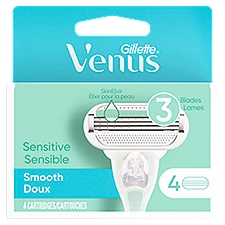 Venus Smooth Sensitive Women's Blades - 4 Refills, 4 Each