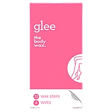 glee body wax hair removal strips, 32ct