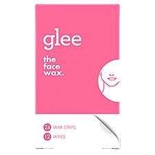 glee face wax hair removal strips, 24ct