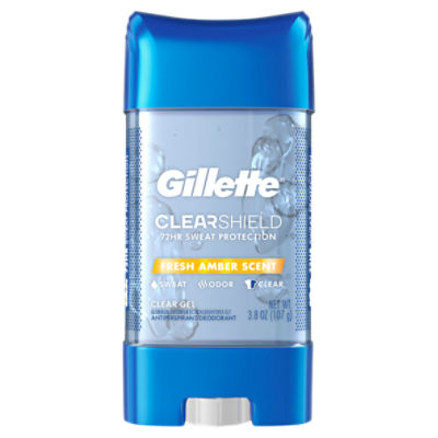 Gillette Clear Shield Fresh Amber Scent Clear Gel Antiperspirant/Deodorant, 3.8 oz