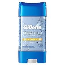Gillette Clear Shield Fresh Amber Scent Clear Gel Antiperspirant/Deodorant, 3.8 oz