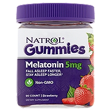 Natrol Strawberry Melatonin Gummies, 5 mg, 90 count
