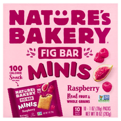 Nature's Bakery Raspberry Minis Fig Bar, 1 oz, 10 count