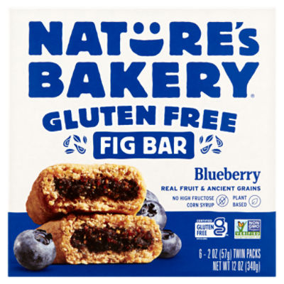 Nature's Bakery Blueberry Gluten Free Fig Bar, 2 oz, 6 count