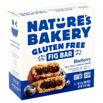 Nature's Bakery Blueberry Gluten Free Fig Bar, 2 oz, 6 count