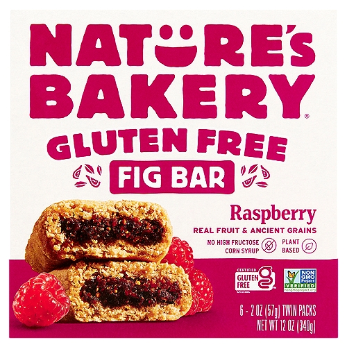Nature's Bakery Gluten Free Raspberry Fig Bar, 2 oz, 6 count