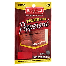 Bridgford Pepperoni, Thick Sliced, 6 Ounce
