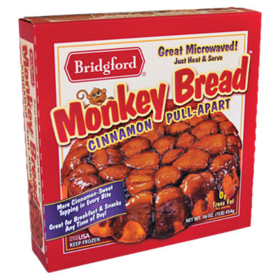 Bridgford Frozen Heat & Serve Cinnamon Monkey Bread Pull-Apart, 16 oz, 16 Ounce