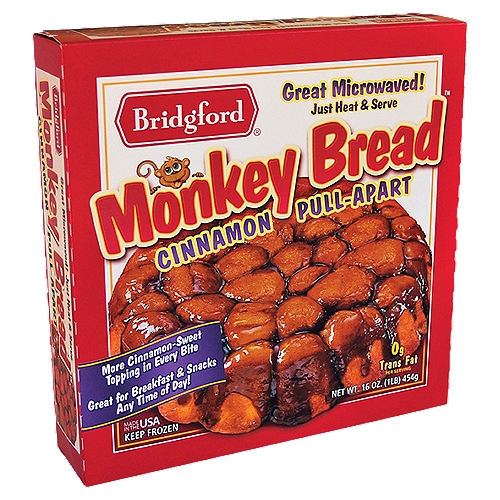 Bridgford Frozen Heat & Serve Cinnamon Monkey Bread Pull-Apart, 16 oz
