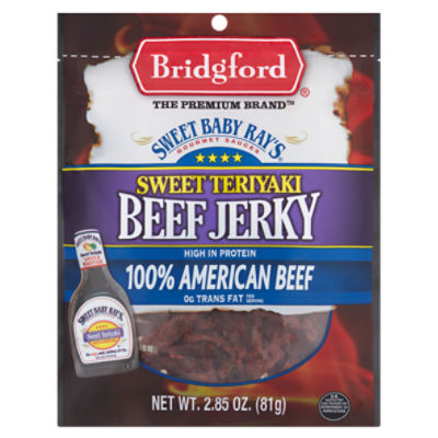 Bridgford Sweet Baby Ray's Sweet Teriyaki Beef Jerky, 2.85 oz