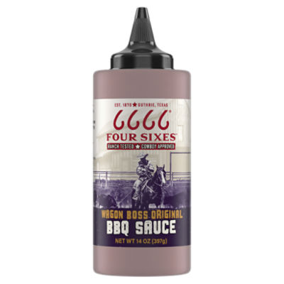 Four Sixes Wagon Boss Original BBQ Sauce, 14 oz