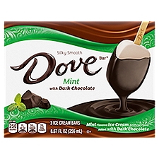 Dove Bar Mint with Dark Chocolate Ice Cream Bars, 3 count, 8.67 fl oz