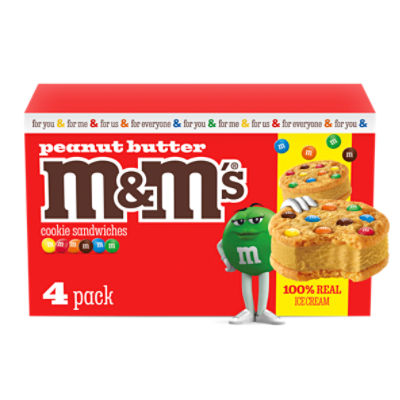 M&M's Peanut Butter Cookie Sandwiches, 3.5 fl oz, 4 count