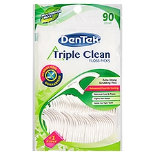 DenTek Triple Clean Floss Picks, 90 count, 90 Each
