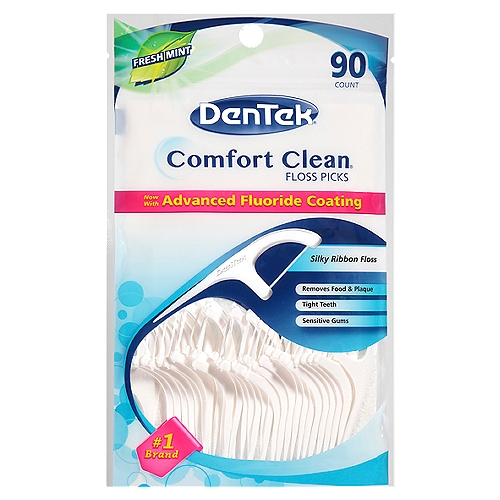 DenTek Floss Picks are clinically proven to remove plaque as effectively as dental floss*n*Clinical on filennAll DenTek Floss PicksnRemove food, reduce tooth decay, remove plaque, fight bad breath