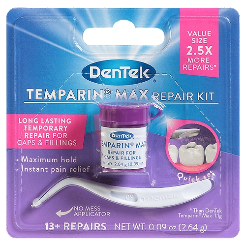 DenTek Temparin Max Repair Kit Value Size, 0.09 oz