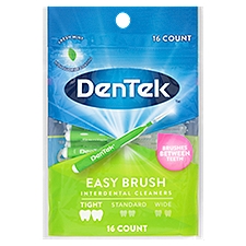 DenTek Fresh Mint Easy Brush Plaque Control Tight Interdental Cleaners, 16 count