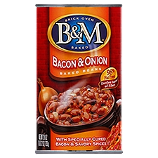 B&M Bacon & Onion with Specially Cured Bacon & Savory Spices Baked Beans, 28 oz