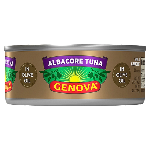Genova Albacore Tuna in Olive Oil, 5 oz
Genova® Albacore tuna fillets are hand-selected, wild-caught and packed in just the right amount of olive oil, delivering a simply flavorful experience!