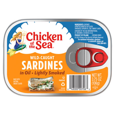 Chicken of the Sea Lightly Smoked in Oil, Sardines