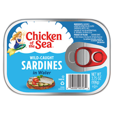Chicken of the Sea Sardines in Water, 3.75 oz ShopRite