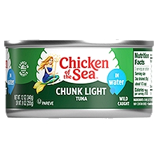 Chicken of the Sea Chunk Light in Water, Tuna, 12 Ounce