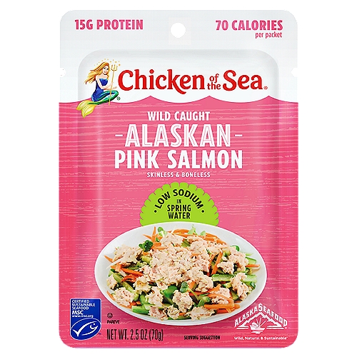 Chicken of the Sea Skinless and Boneless Alaskan Pink Salmon, 2.5 oz