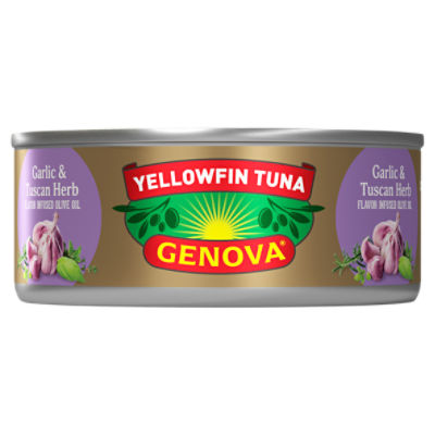 Genova Premium Yellowfin Tuna in Garlic and Tuscan Herb Infused Olive Oil 5 oz