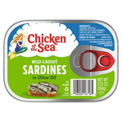 Chicken of the Sea Wild-Caught Sardines in Olive Oil, 3.75 oz