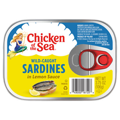 Chicken of the Sea Lemon & EVOO Sardines, 3.75 oz