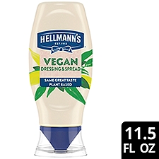 Hellmann's Vegan Dressing and Spread Plant-Based Mayonnaise 11.5 oz, 1 Ct, 11.5 Fluid ounce