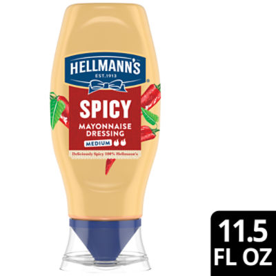Hellmann's Spicy Mayonnaise Dressing Squeeze Bottle, 11.5 oz, 1 ct, 11.5 Fluid ounce