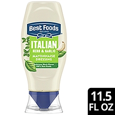 Best Foods Italian Herb & Garlic Mayonnaise Dressing, 11.5 fl oz, 11.5 Fluid ounce